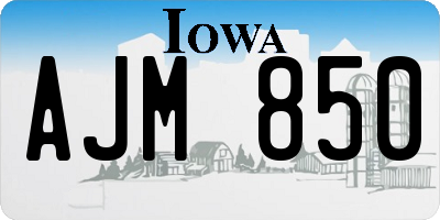 IA license plate AJM850