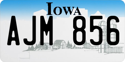 IA license plate AJM856