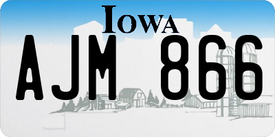 IA license plate AJM866