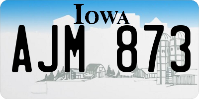 IA license plate AJM873