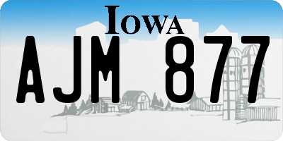 IA license plate AJM877