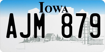 IA license plate AJM879