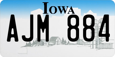 IA license plate AJM884