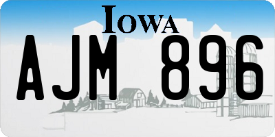 IA license plate AJM896