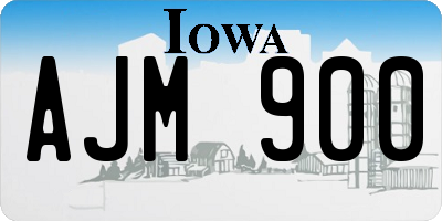 IA license plate AJM900