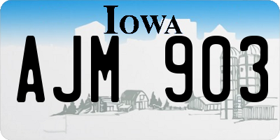 IA license plate AJM903