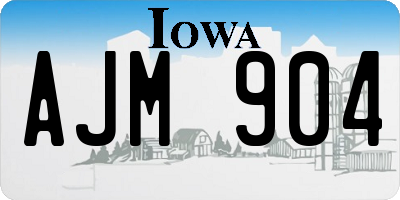 IA license plate AJM904