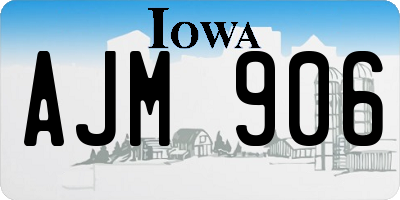 IA license plate AJM906
