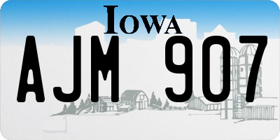IA license plate AJM907
