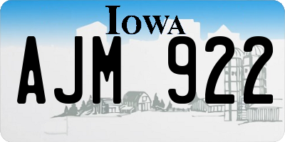IA license plate AJM922