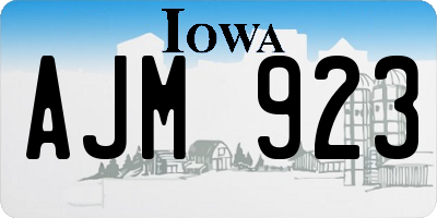 IA license plate AJM923