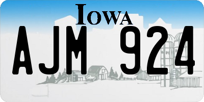 IA license plate AJM924