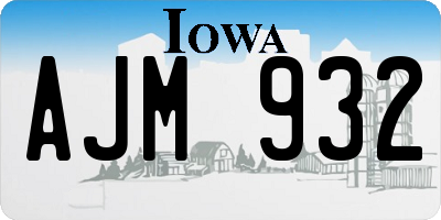 IA license plate AJM932