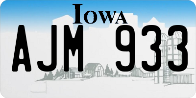 IA license plate AJM933
