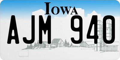 IA license plate AJM940