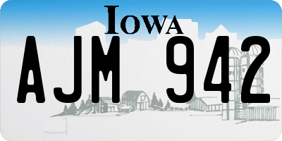 IA license plate AJM942