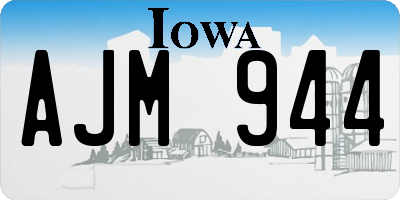 IA license plate AJM944