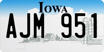 IA license plate AJM951