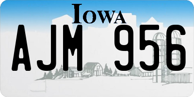 IA license plate AJM956