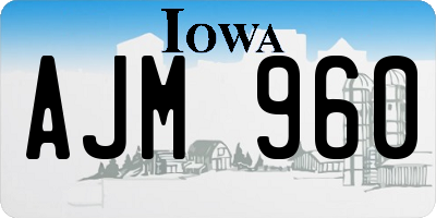 IA license plate AJM960