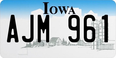 IA license plate AJM961