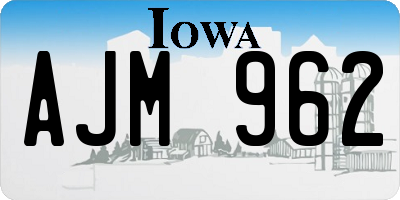 IA license plate AJM962