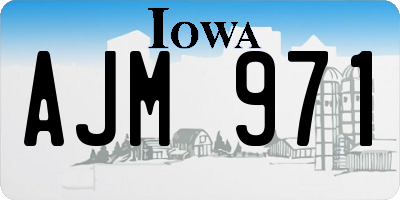 IA license plate AJM971
