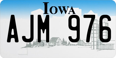 IA license plate AJM976