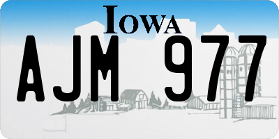 IA license plate AJM977