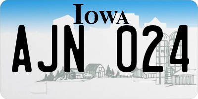 IA license plate AJN024