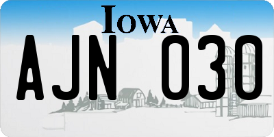 IA license plate AJN030