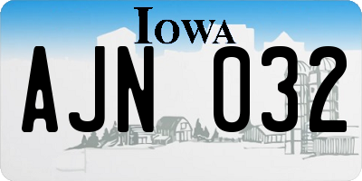 IA license plate AJN032