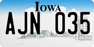 IA license plate AJN035