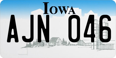 IA license plate AJN046