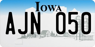 IA license plate AJN050
