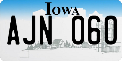 IA license plate AJN060
