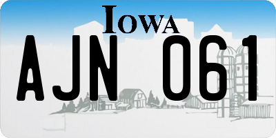 IA license plate AJN061