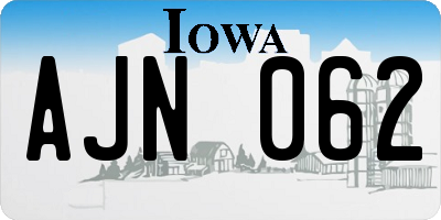 IA license plate AJN062