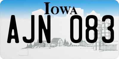 IA license plate AJN083