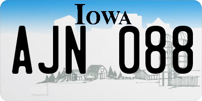 IA license plate AJN088