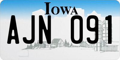 IA license plate AJN091