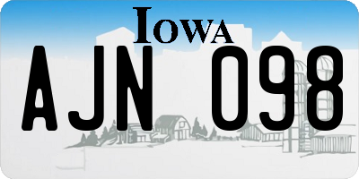 IA license plate AJN098