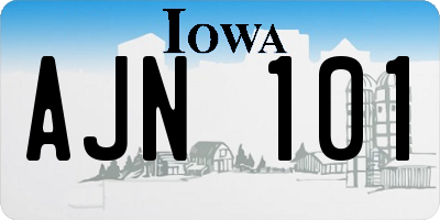 IA license plate AJN101