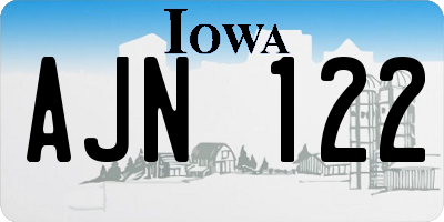 IA license plate AJN122