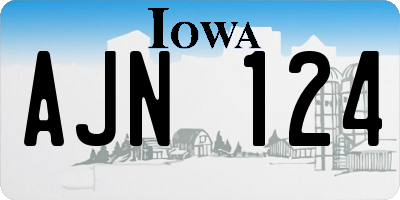 IA license plate AJN124