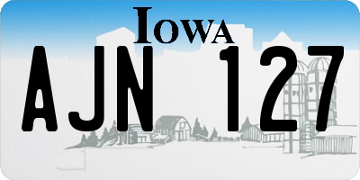 IA license plate AJN127