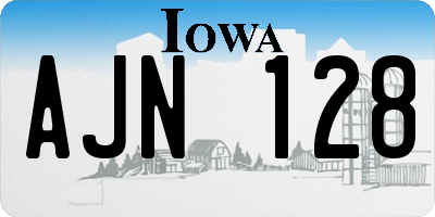 IA license plate AJN128