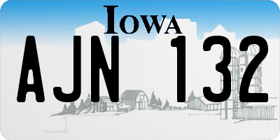 IA license plate AJN132