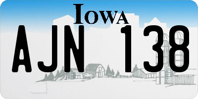 IA license plate AJN138