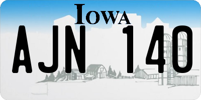 IA license plate AJN140